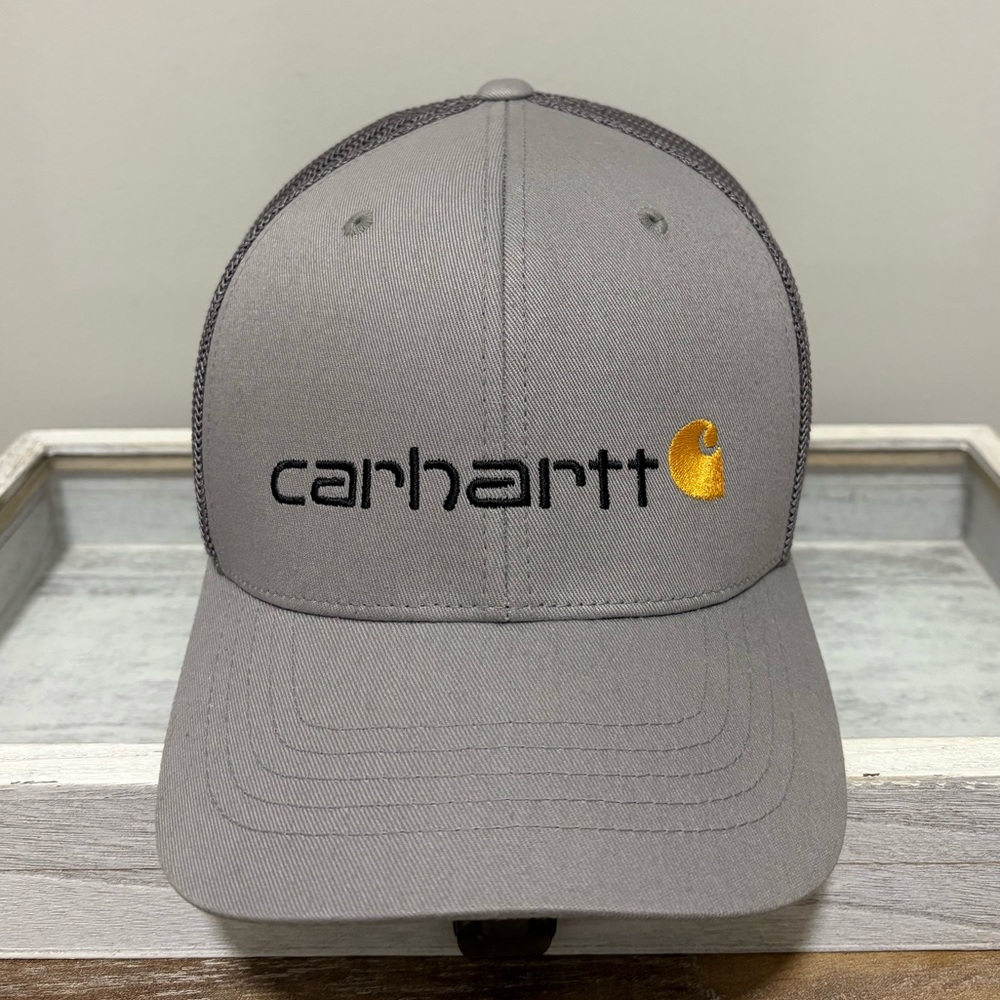Carhartt Gray and Gold Logo Cap